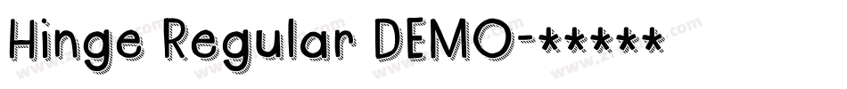 Hinge Regular DEMO字体转换
